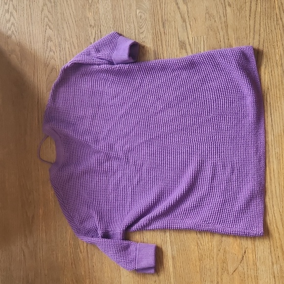 3/4 sleeve waffle knit  sweater size M - Picture 3 of 3